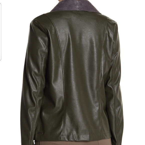 Tahari – Faux Leather Moto Jacket - Picture 2 of 6